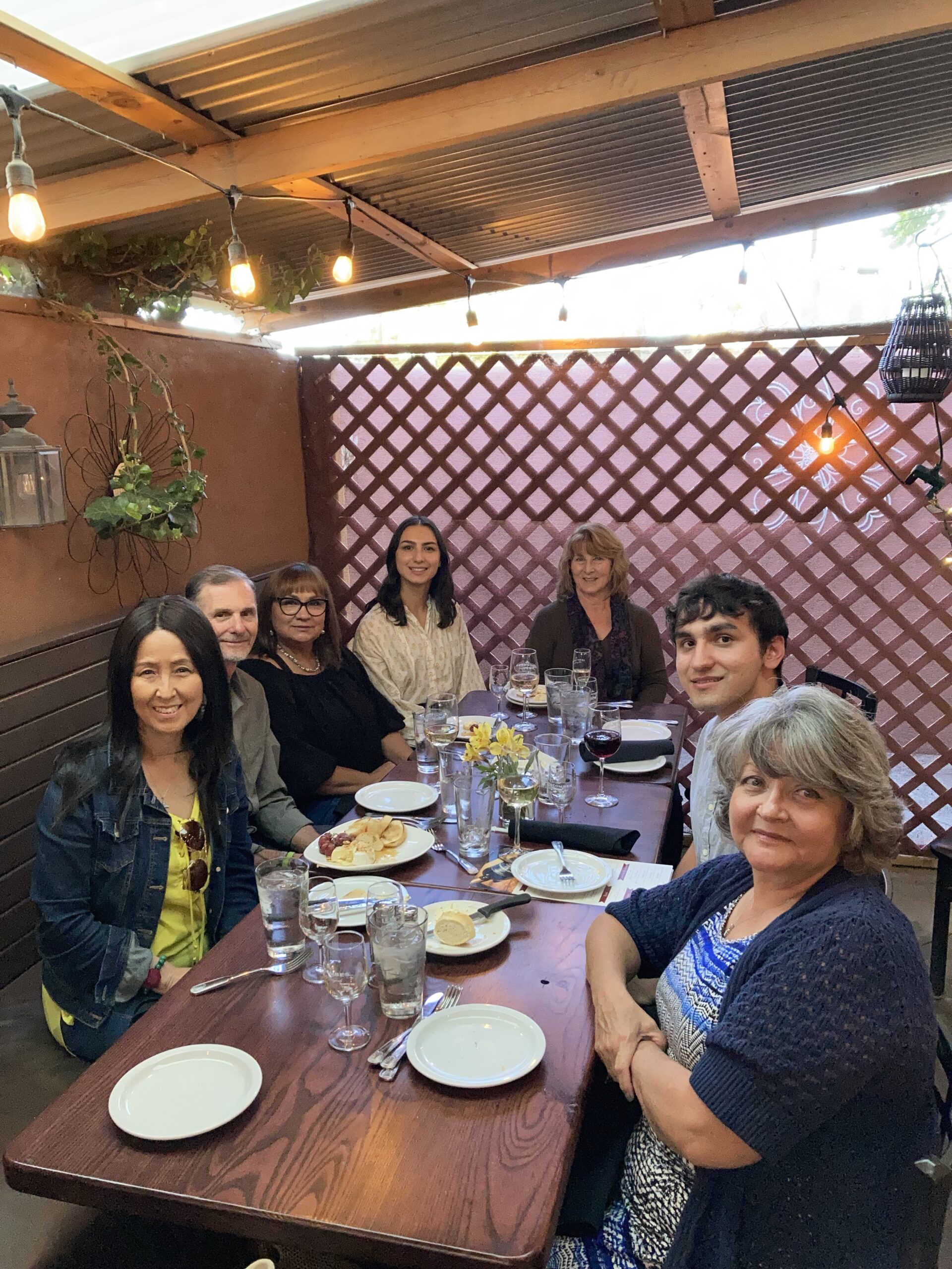 Stephen West and family enjoy dinner with ASCF's President and Sasebo Committee